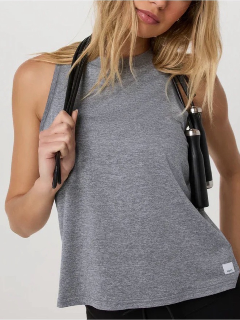 Vuori Heather Gray Energy Top Size M